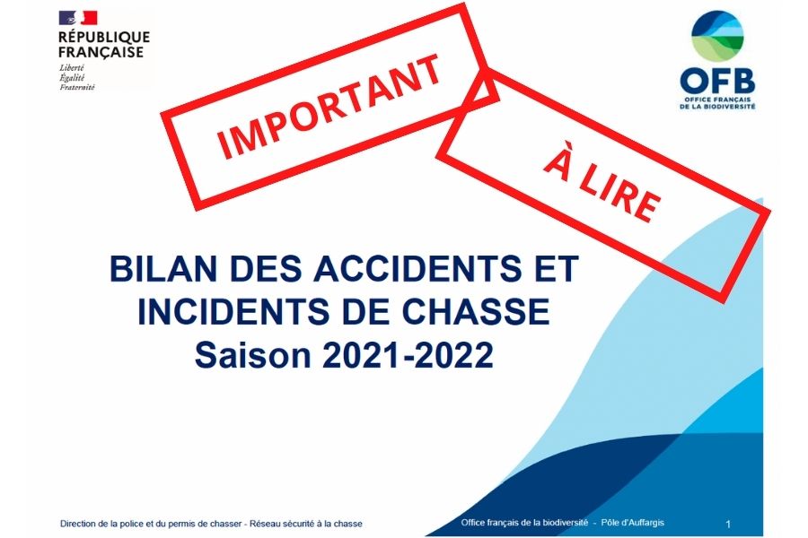 Bilan OFB des accidents et incidents de la saison de chasse 2021-2022 ...
